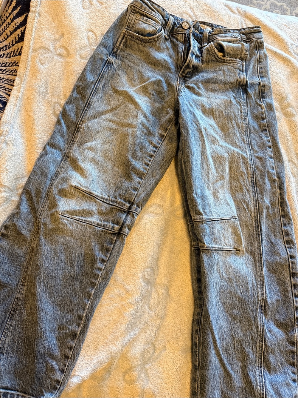 12th Tribe women’s  blue barrel Jeans